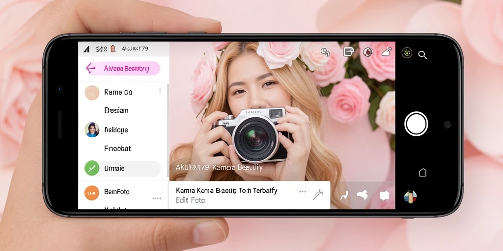 Tampilan antarmuka aplikasi AKURAT79 untuk editing foto.