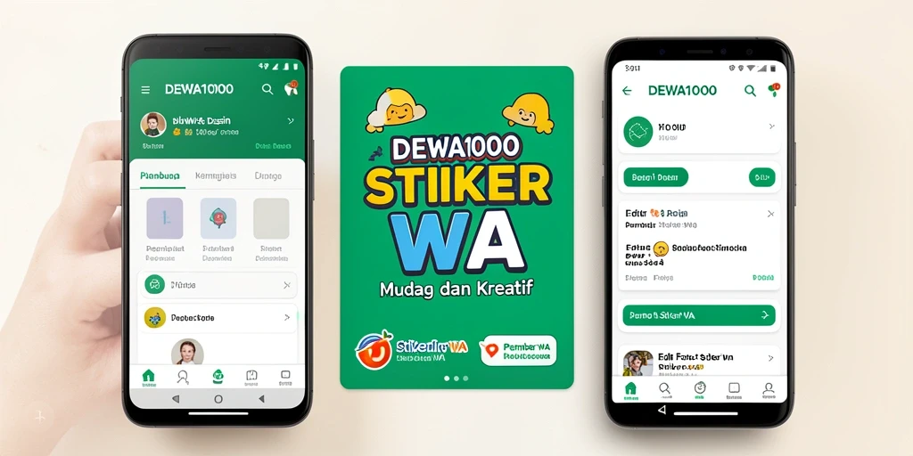 Antarmuka DEWA1000 yang ramah pengguna untuk Pembuat Stiker WA.