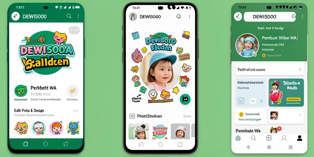 Tampilan antarmuka DEWI5000 untuk membuat stiker WA yang mudah dan cepat.