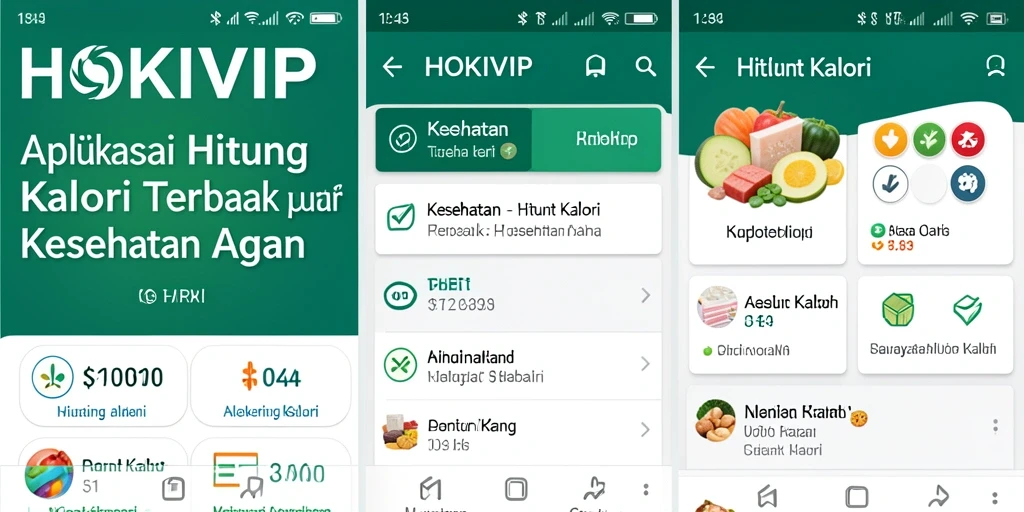 Tampilan antarmuka HOKIVIP yang memudahkan pengguna menghitung kalori.