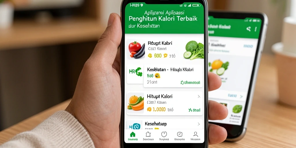 Antarmuka HR89 yang sederhana dan informatif untuk menghitung kalori.