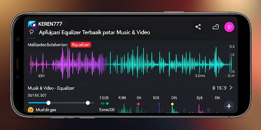 Antarmuka KEREN777 menampilkan pengaturan Equalizer yang menarik.