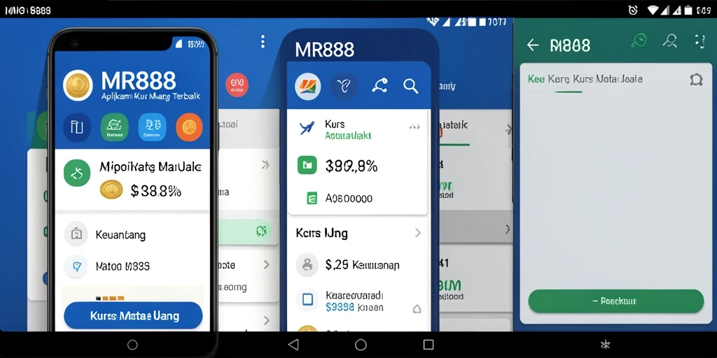 Antarmuka pengguna MR888 menampilkan nilai tukar dengan jelas dan informatif.