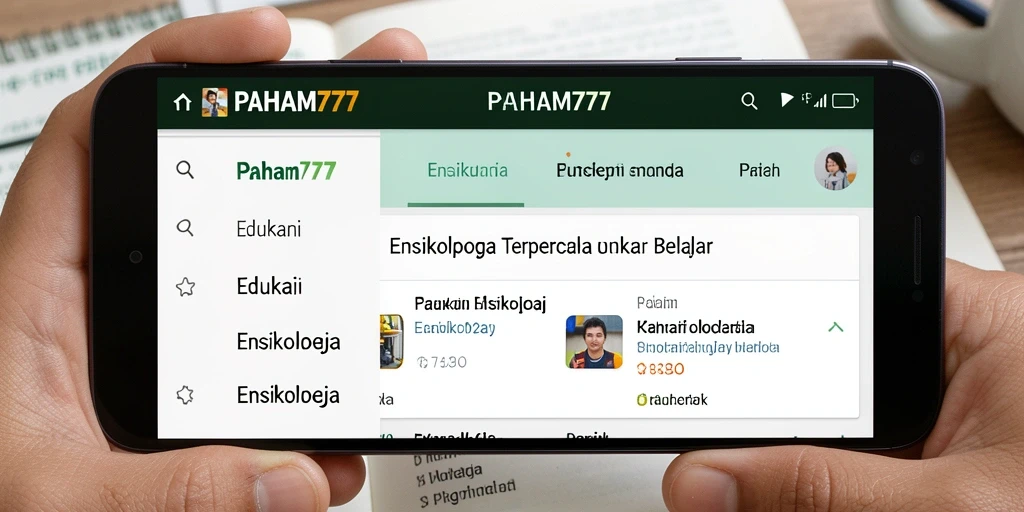 Antarmuka aplikasi PAHAM777 yang interaktif dan ramah pengguna.