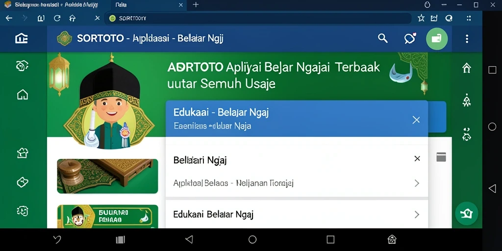 Antarmuka aplikasi SORTOTO yang interaktif untuk Belajar Ngaji.