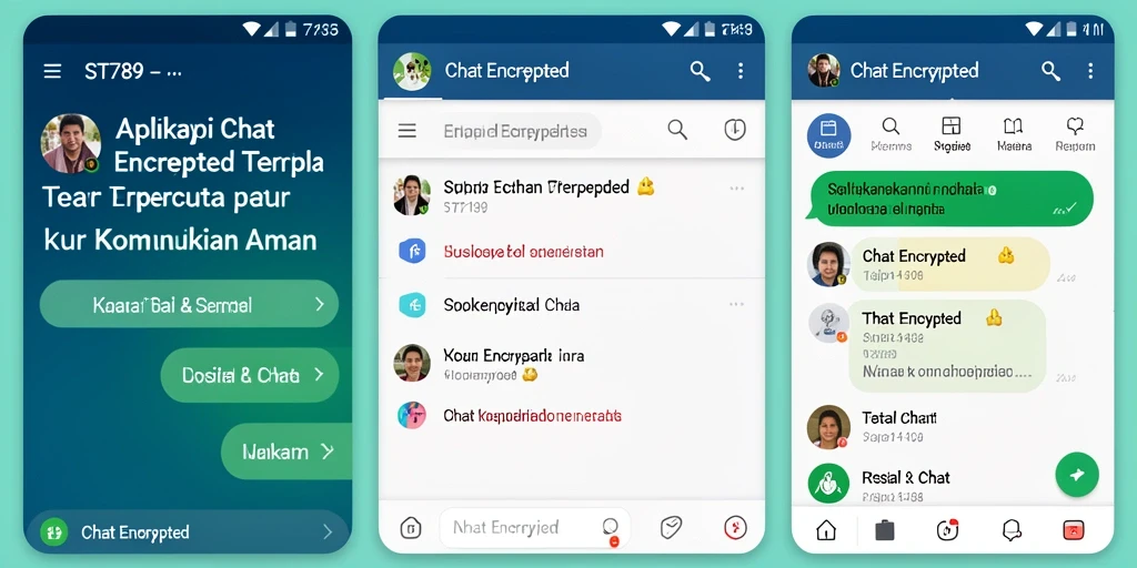 Tampilan antarmuka ST789 yang sederhana dan aman untuk chatting.