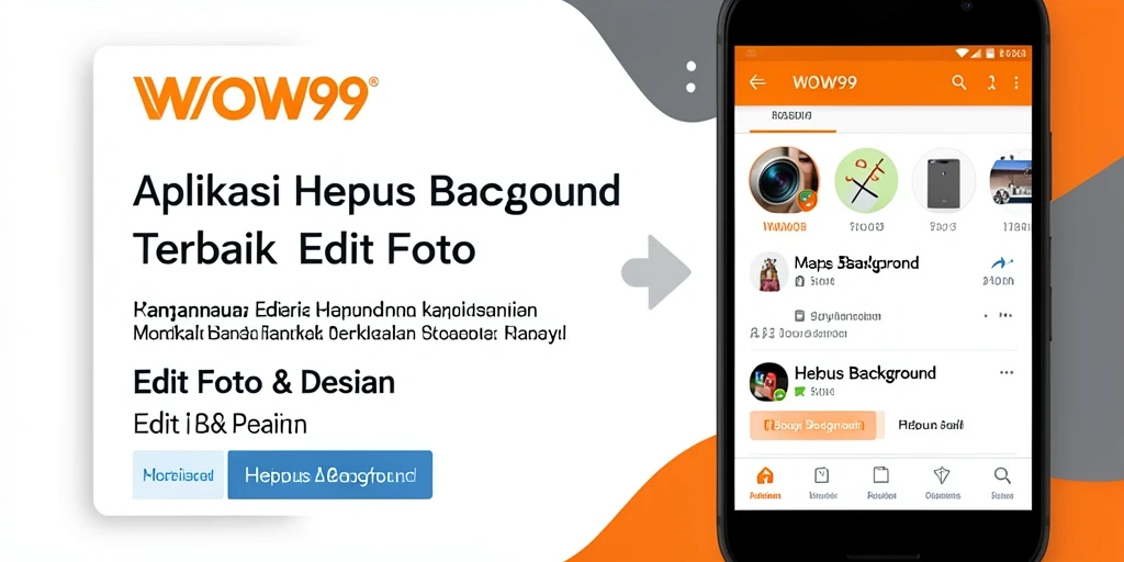 Antarmuka WOW99 yang sederhana untuk penghapusan background.
