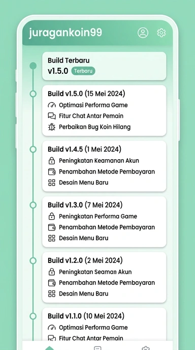 Riwayat Versi Juragankoin99 untuk Pengguna Android